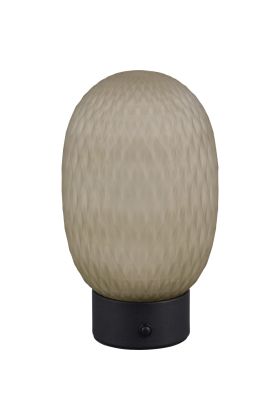 Trio Facette 564210115 groen glazen oplaadbare tafellamp