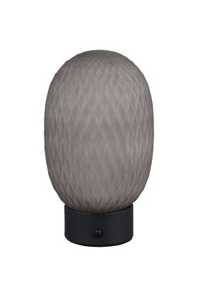 Trio Facette 564210154 rookglazen oplaadbare tafellamp