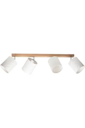 Britop Punto 56749474 eikenhouten spot met vier witte kapjes