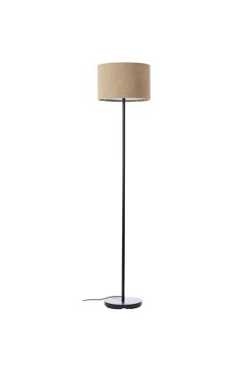 Brilliant Tony 60096/22 grijze vloerlamp van corduroy stof