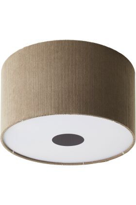 Brilliant Tony 60098/22 grijze plafonnière van corduroy stof