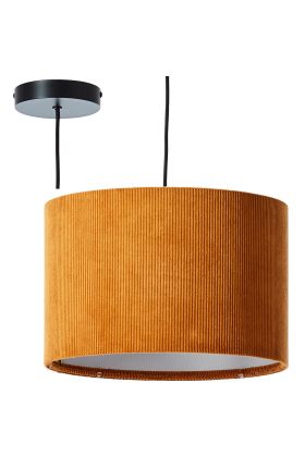 Brilliant Tony 60099/02 gele hanglamp van corduroy stof