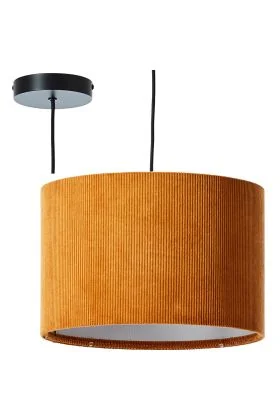 Brilliant Tony 60099/02 gele hanglamp van corduroy stof