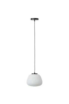 Brilliant Kaizen 60153/76 wit ribbelglazen hanglamp