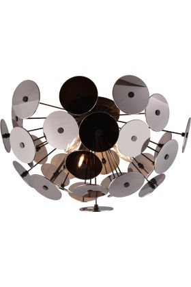 Trio Discalgo 609900357 verchroomd glazen plafondlamp