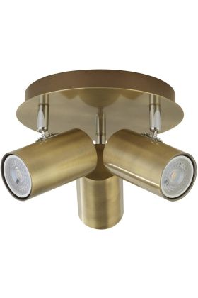 Searchlight Meteor 61067-3AB antiek brons kleurige drie spot