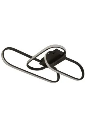 Searchlight Clip 61774BK zwarte plafondlamp
