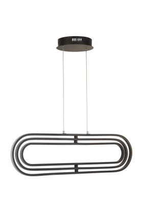 Searchlight Clip 61775BK zwarte ovalen hanglamp