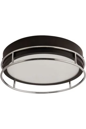 Searchlight Phoenix 62012-2CC zwarte badkamerlamp met chromen rand