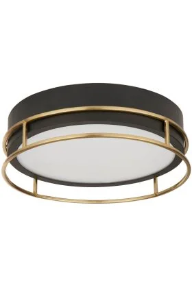 Searchlight Phoenix 62012-2PB zwarte badkamerlamp met messing rand