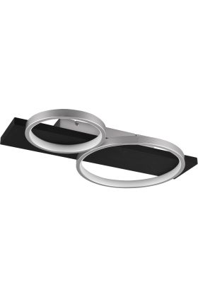 Trio Medera 643810287 grijs zwarte plafondlamp