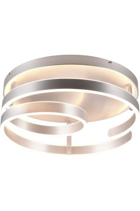 Trio Marnie 644110105 grote geborsteld aluminium plafondlamp