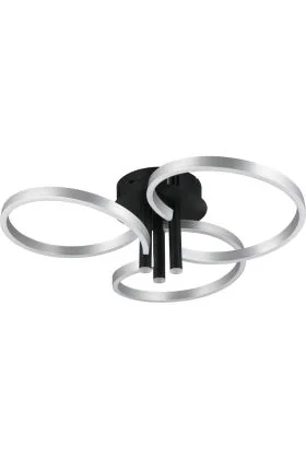 Trio Caruso 648110605 geborsteld aluminium plafondlamp