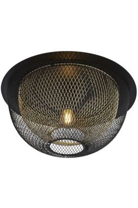 Searchlight Honeycomb 6840BGO zwart met gouden plafonniere