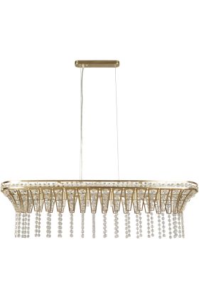 Searchlight Gemma 68510-8SB messing hanglamp met kristal