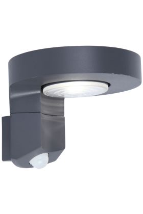 Lutec Diso 6906702335 antraciet grijze buitenlamp met zonnepaneel