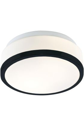 Searchlight Cheese 7039-28BK zwarte badkamer plafondlamp