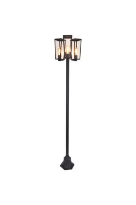Lutec Pine 7196603012 mat zwarte lantaarnpaal
