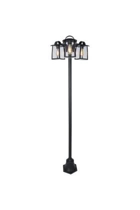 Lutec Kelsey 7273606012 mat zwarte lantaarnpaal