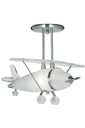 Searchlight Vliegtuig 737 glazen kinderlamp
