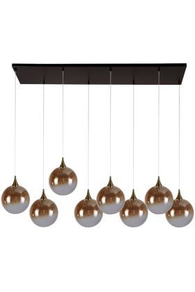 Searchlight Alchemy 76410-8BK amber ombre glazen hanglamp
