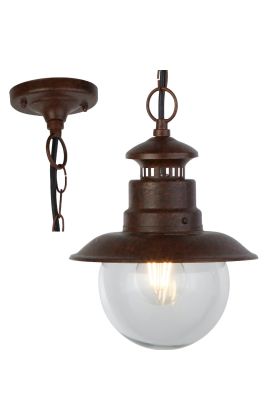 Searchlight Station 7653RU roestbruine buitenhanglamp
