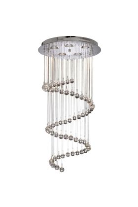 Searchlight Hallway 7743CC chromen plafondlamp met kristallen