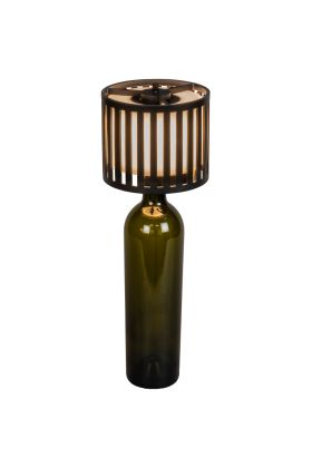 Batterijlamp Fles zwart 29cm
