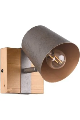 Trio Bell 801900167 antiek stalen spot met hout
