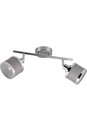 Trio Arosa 812100206 chromen spot met grijs textiel