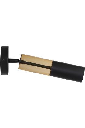Searchlight Merrygold 82122-1BK zwart met amber kleurige spot