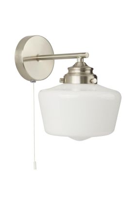 Searchlight School House 8708-1SS mat stalen badkamerlamp