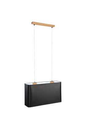 Britop Cadre 872030274 zwarte hanglamp van textiel en geolied eikenhout