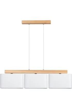 Britop Cadre 875110374 grijze rechthoekige hanglamp met eikenhout