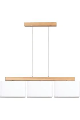 Britop Cadre 875210374 eikenhouten hanglamp met witte kappen