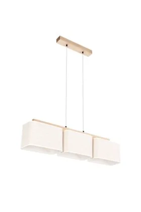 Britop Boho 875910374 eikenhouten hanglamp met linnen kappen