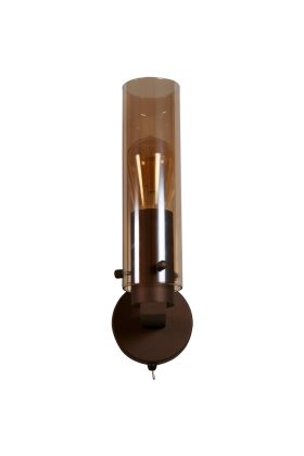 Searchlight Zweden 88920-1MO smalle wandlamp met amber glas