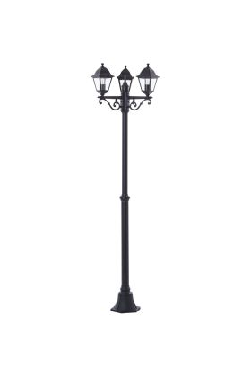 Brilliant Nissie 90995A06 mat zwarte lantaarnpaal