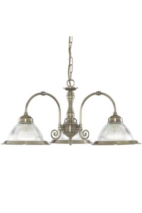 Searchlight American Diner 9343-3 bronskleurige kroonluchter