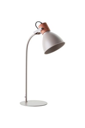 Brilliant Erena 94555/20 taupe kleurige tafellamp met hout