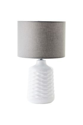 Brilliant Ilysa 94569/70 wit met grijze tafellamp