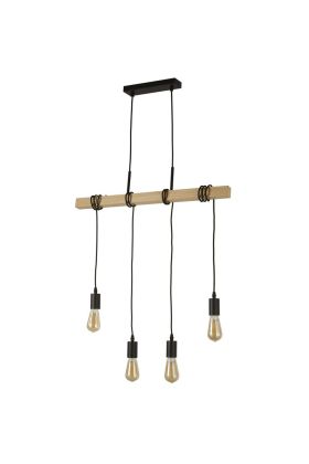 Searchlight Barn 95041-4BR houten hanglamp