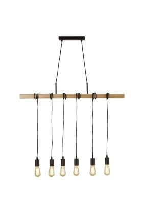 Searchlight Barn 95041-6BR mat zwarte hanglamp