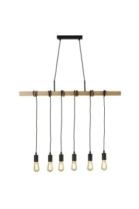 Searchlight Barn 95041-6BR mat zwarte hanglamp