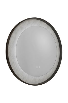 Searchlight Luxo 96060BK zwarte spiegel met marmereffect