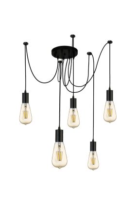 Searchlight Squiggle 9665-5BK