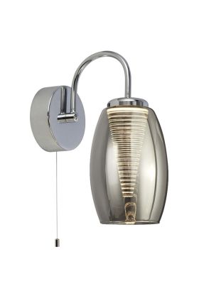 Searchlight Cyclone 97292-1SM rookglazen wandlamp
