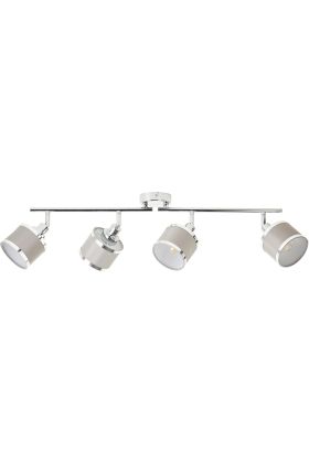 Brilliant Alexia 99305/22 chromen spot met grijs textiel