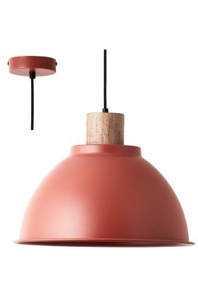 Brilliant Erena 99836/01 rode hanglamp met hout