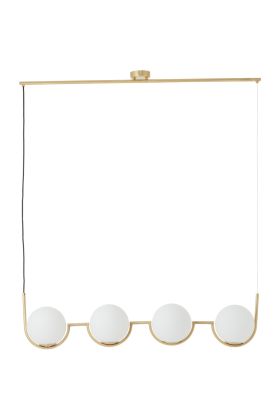 Brilliant Glint 99846/18 messing kleurige hanglamp met glazen bollen